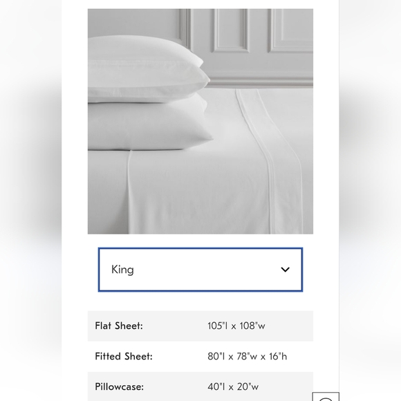 Luxury White Sheet Set 400-Thread-Count Sateen Wide Hem,King  & Queen, $189.00US - Picture 6 of 16